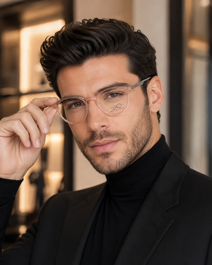 RETIFOCUS Round Optical Eyeglass Frames Mixed Material Unisex