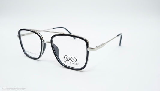Retifocus Premium Lightweight Metal Rectangular Eyeglass Frame