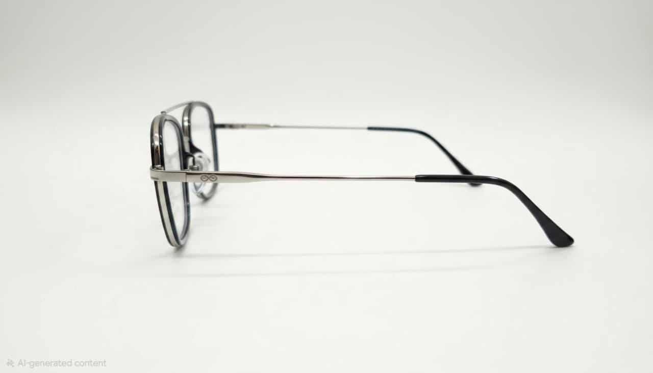 Retifocus Premium Lightweight Metal Rectangular Eyeglass Frame