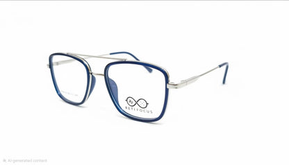 Retifocus Premium Lightweight Metal Rectangular Eyeglass Frame