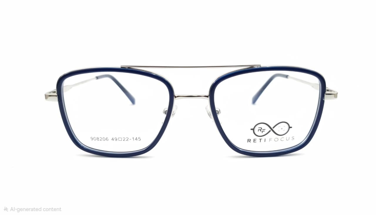 Retifocus Premium Lightweight Metal Rectangular Eyeglass Frame