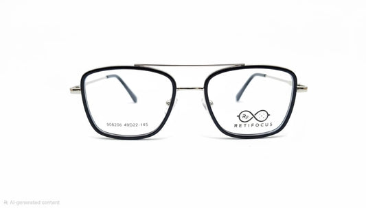 Retifocus Premium Lightweight Metal Rectangular Eyeglass Frame