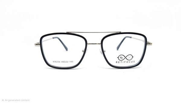 Retifocus Premium Lightweight Metal Rectangular Eyeglass Frame