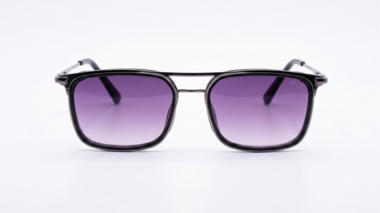 Retifocus Rectangle Metal Sunglasses for Men