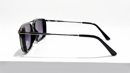 Retifocus Rectangle Metal Sunglasses for Men