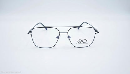 RETIFOCUS Geometric Metal Optical Frame with Double Bridge