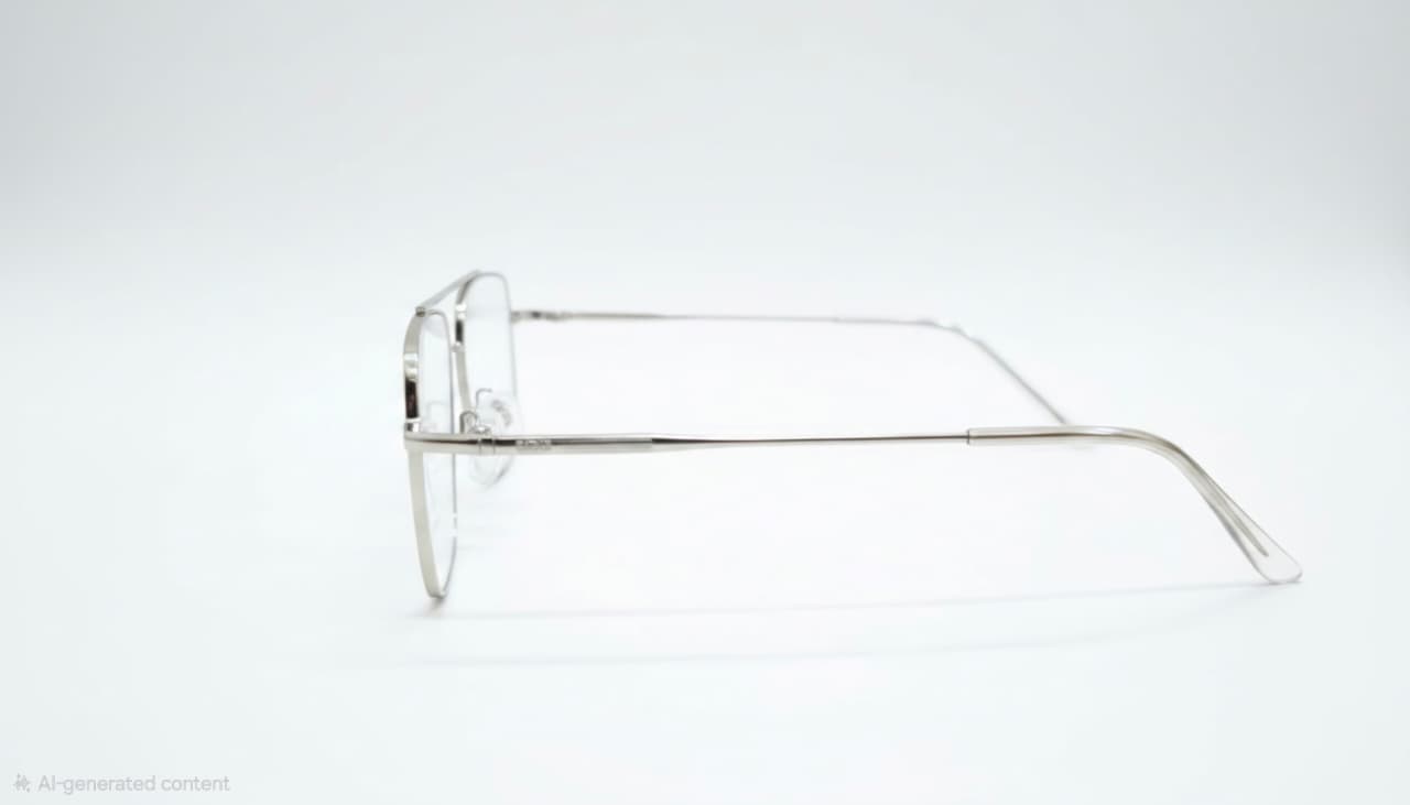 RETIFOCUS Geometric Metal Optical Frame with Double Bridge