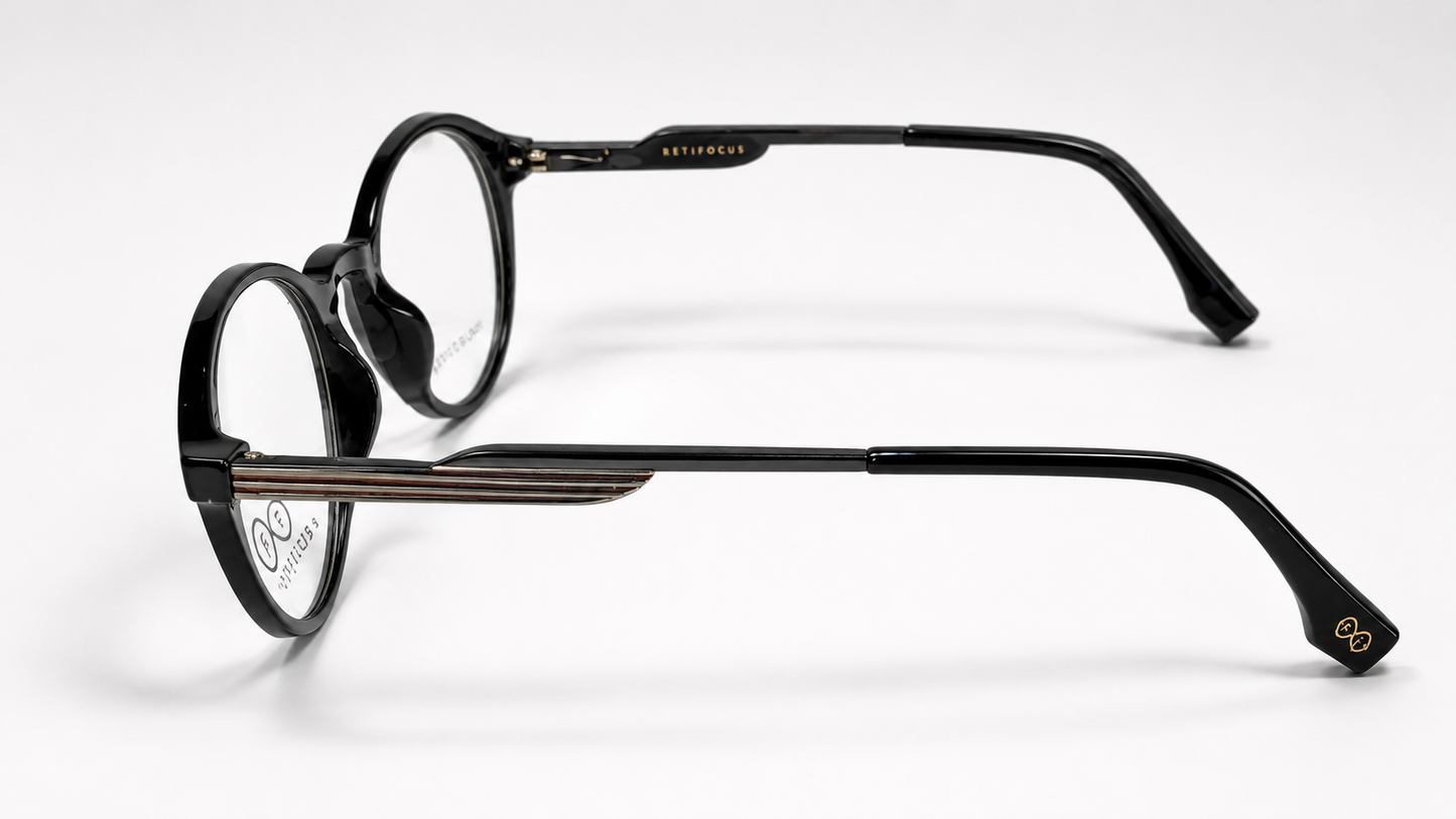 RETIFOCUS Round Optical Eyeglass Frames Mixed Material Unisex