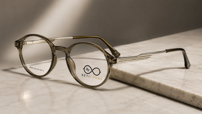 RETIFOCUS Round Optical Eyeglass Frames Mixed Material Unisex