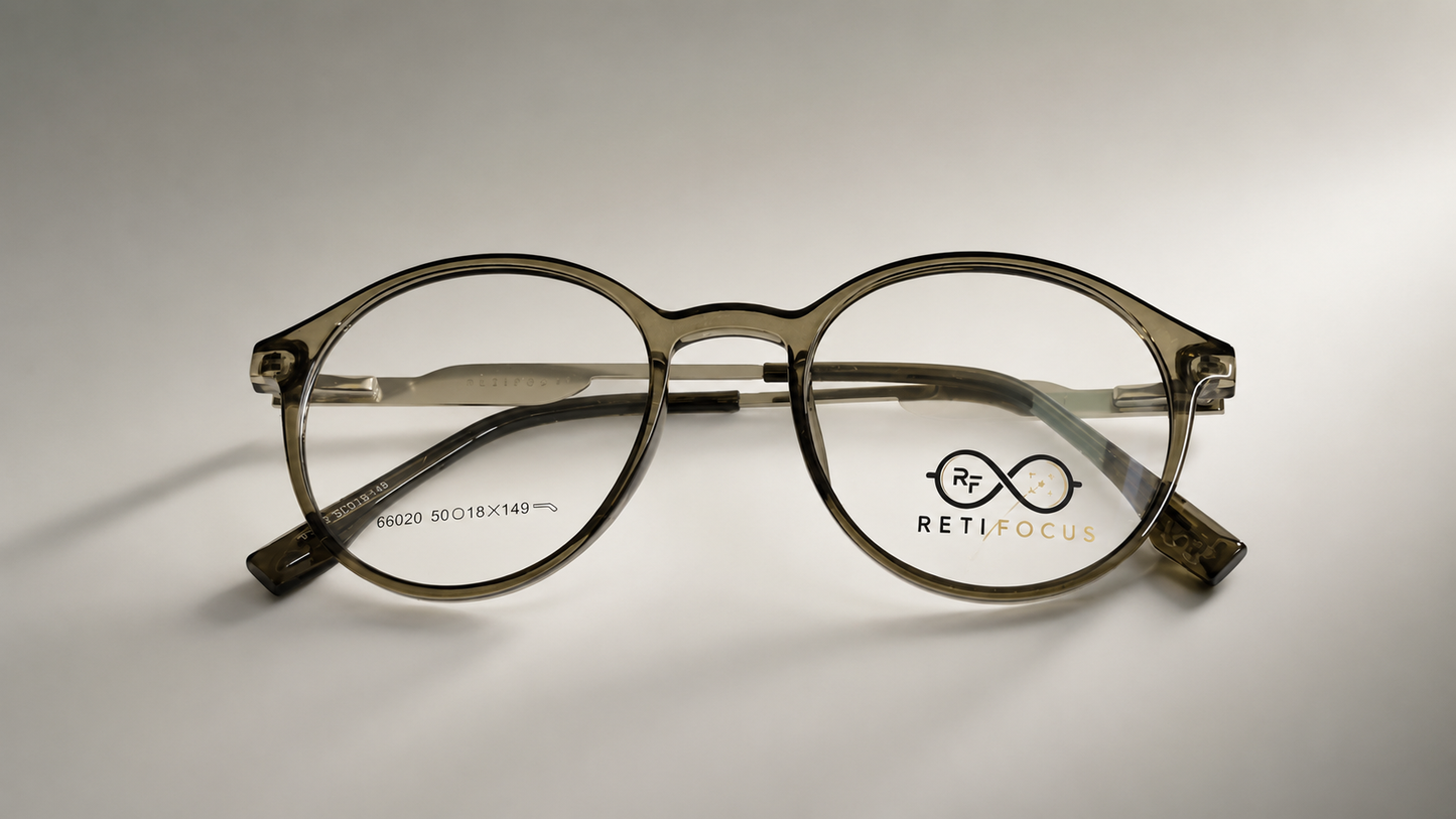 RETIFOCUS Round Optical Eyeglass Frames Mixed Material Unisex