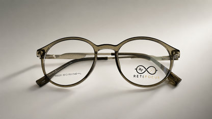 RETIFOCUS Round Optical Eyeglass Frames Mixed Material Unisex