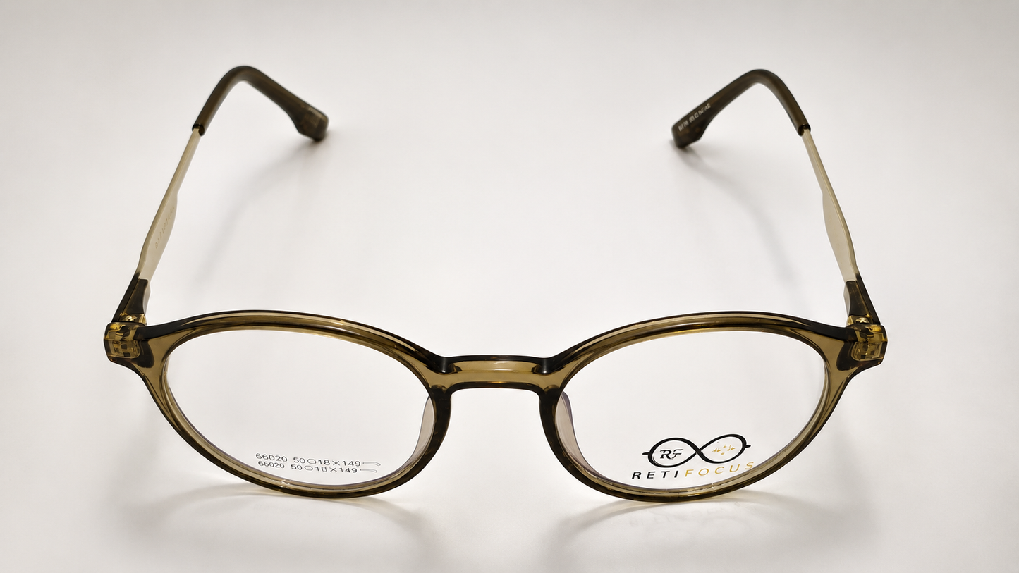 RETIFOCUS Round Optical Eyeglass Frames Mixed Material Unisex