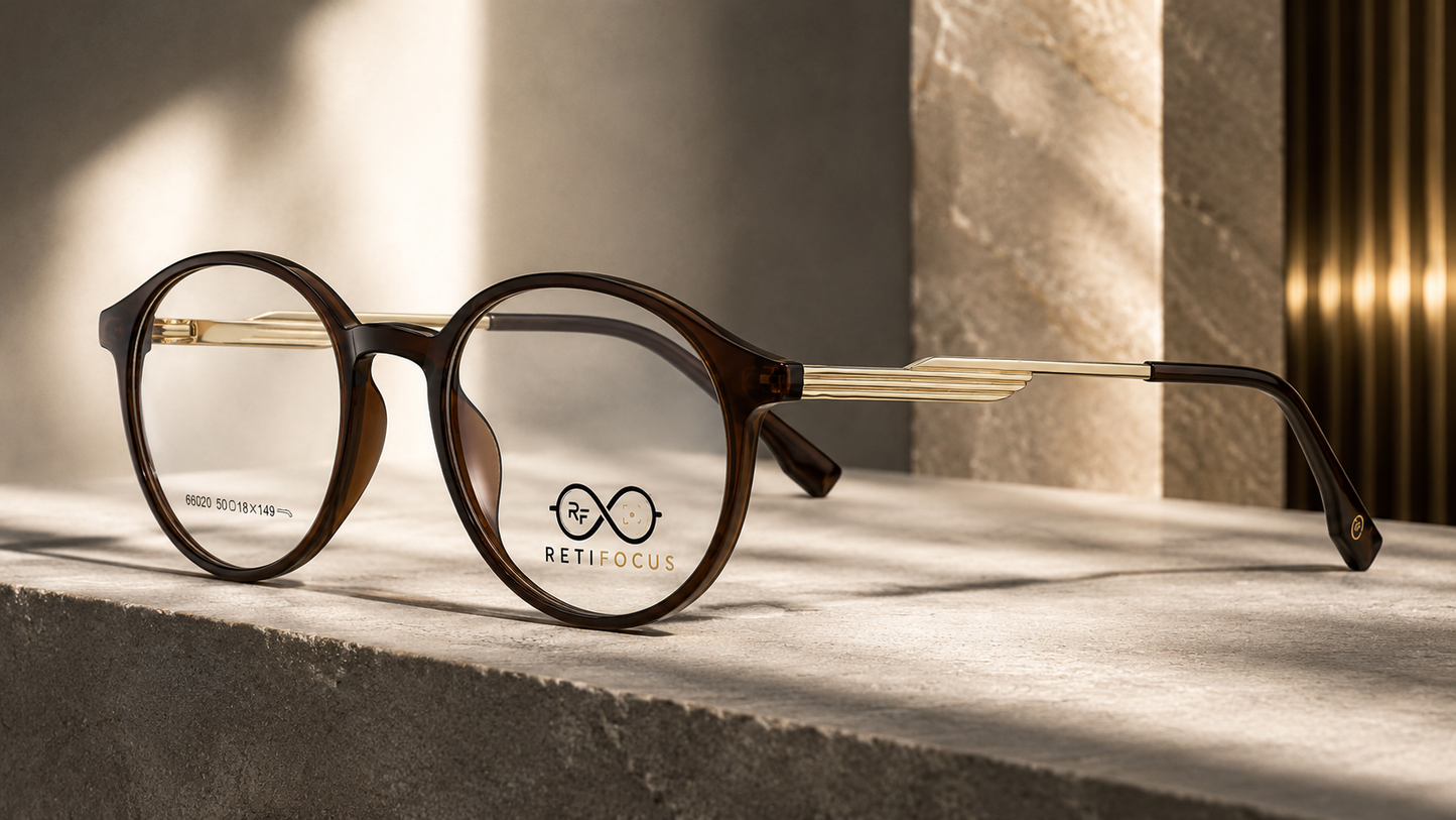 RETIFOCUS Round Optical Eyeglass Frames Mixed Material Unisex