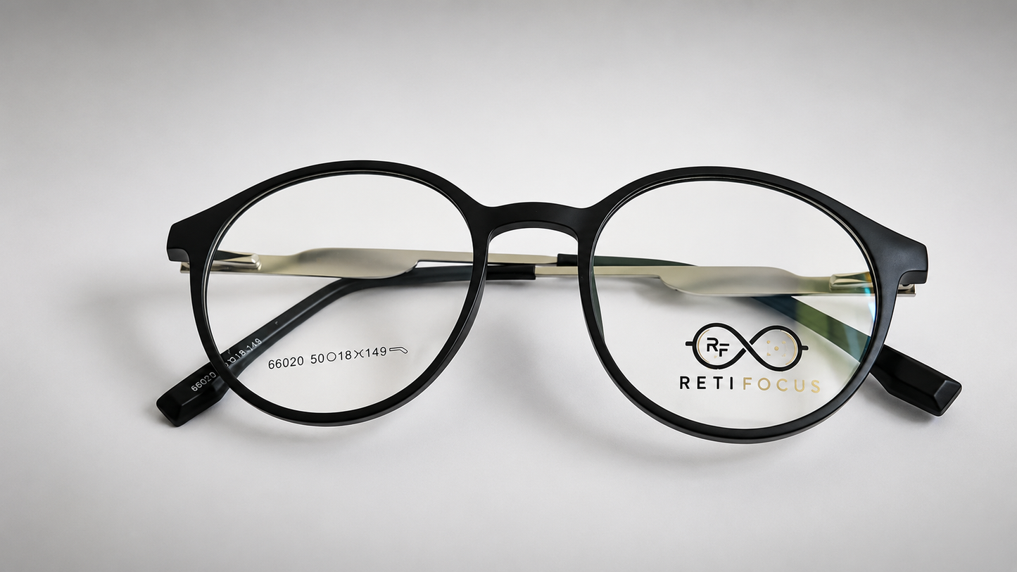 RETIFOCUS Round Optical Eyeglass Frames Mixed Material Unisex
