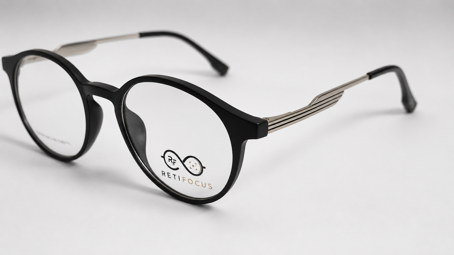 RETIFOCUS Round Optical Eyeglass Frames Mixed Material Unisex