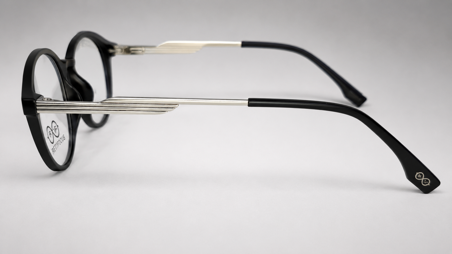 RETIFOCUS Round Optical Eyeglass Frames Mixed Material Unisex