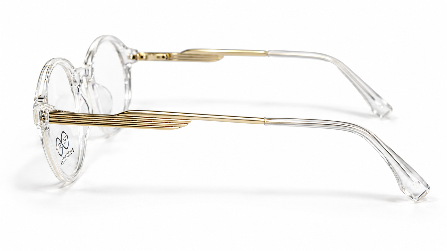 RETIFOCUS Round Optical Eyeglass Frames Mixed Material Unisex