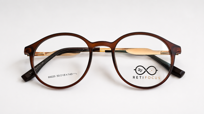 RETIFOCUS Round Optical Eyeglass Frames Mixed Material Unisex