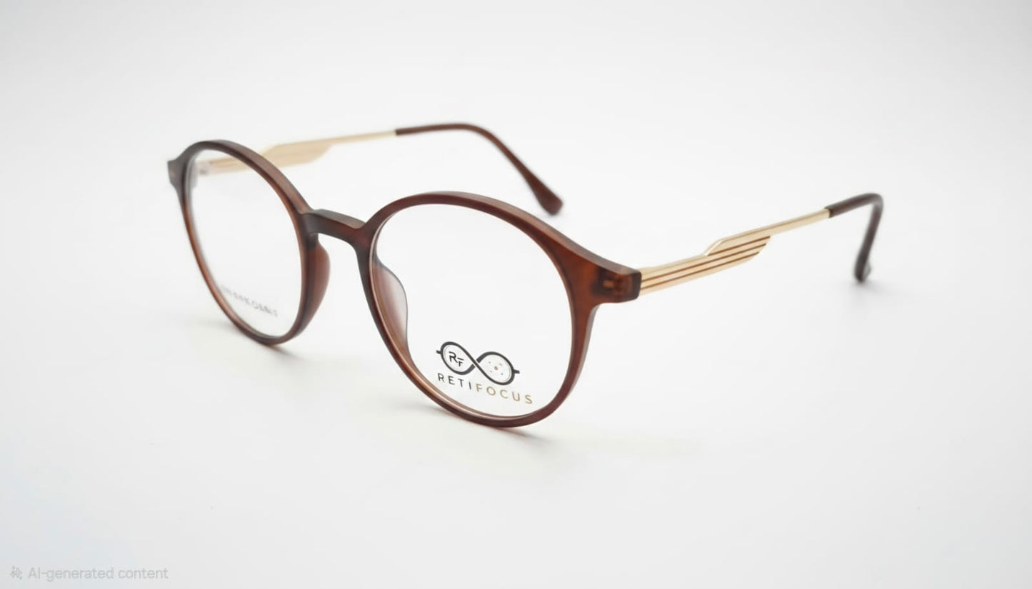 RETIFOCUS Round Optical Eyeglass Frames Mixed Material Unisex