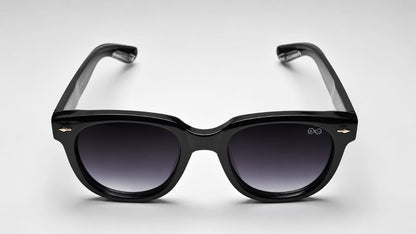 RETIFOCUS Square Black Sunglasses with Black Gradient Lenses