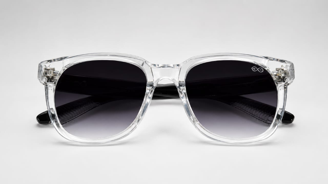 RETIFOCUS Square Black Sunglasses with Black Gradient Lenses