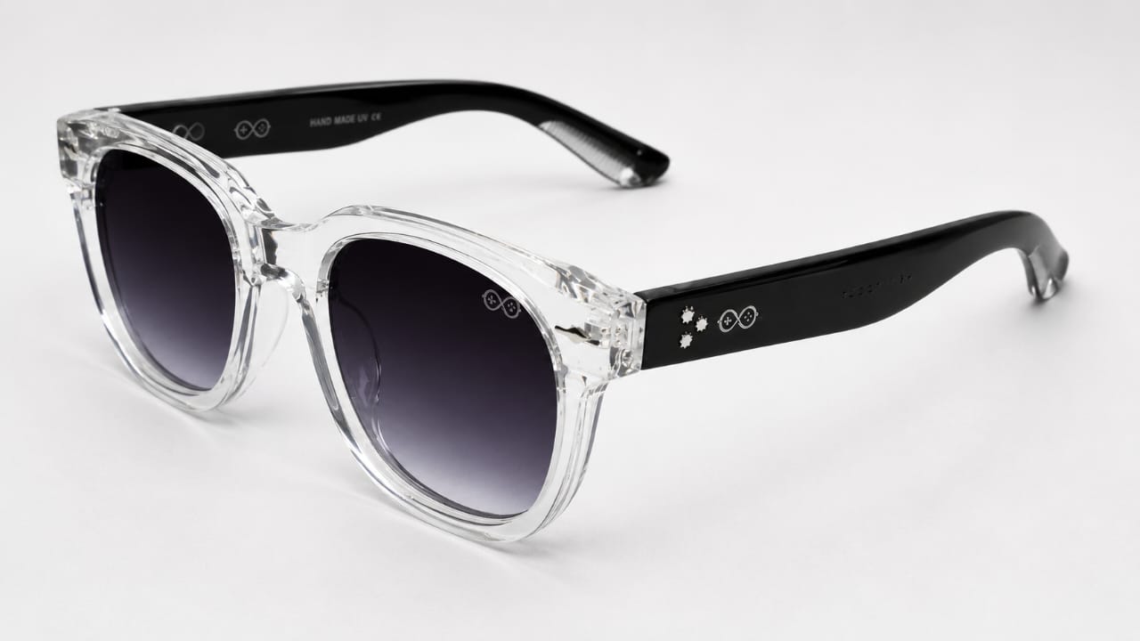 RETIFOCUS Square Black Sunglasses with Black Gradient Lenses