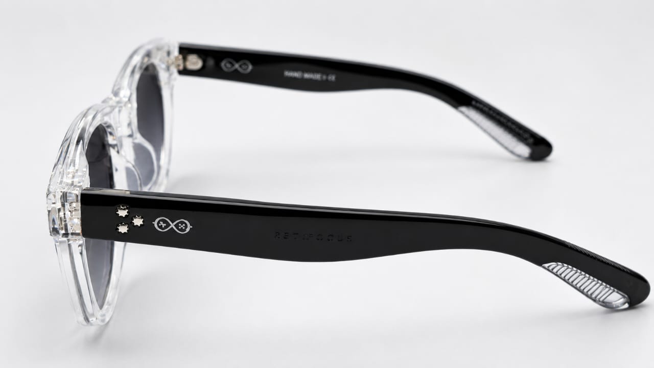 RETIFOCUS Square Black Sunglasses with Black Gradient Lenses