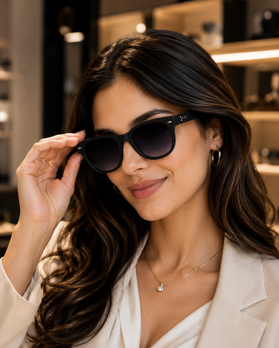 RETIFOCUS Square Black Sunglasses with Black Gradient Lenses