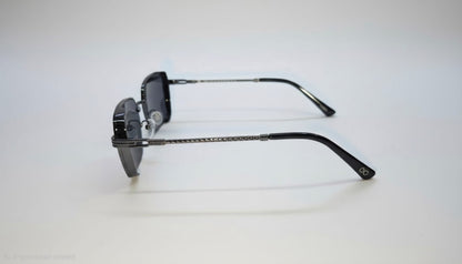 RETIFOCUS Geometric Rectangle Metal Sunglasses for Men & Women – Black Lenses