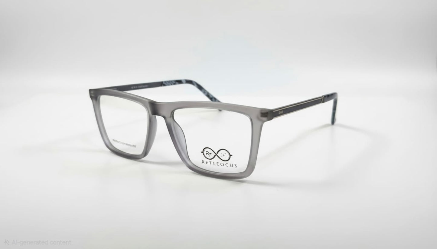 RETIFOCUS Rectangle Optical Eyeglass Frames Bold Plastic Mixed Material Unisex