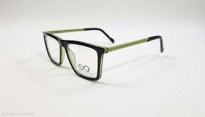 RETIFOCUS Rectangle Optical Eyeglass Frames Bold Plastic Mixed Material Unisex