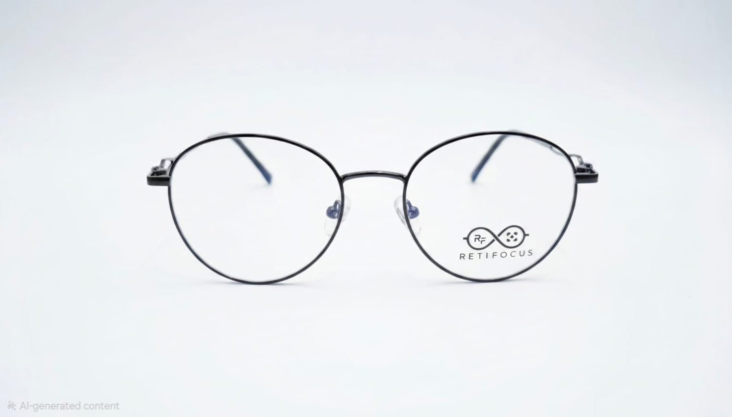 RETIFOCUS Round Metal Optical Frame Twisted Wire Temple Women 3 Colors