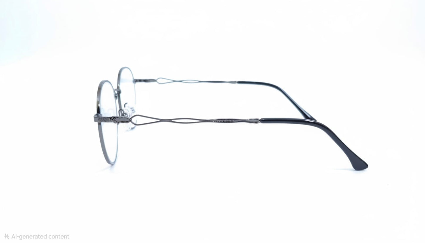RETIFOCUS Round Metal Optical Frame Twisted Wire Temple Women 3 Colors