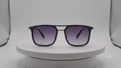 Retifocus Rectangle Metal Sunglasses for Men